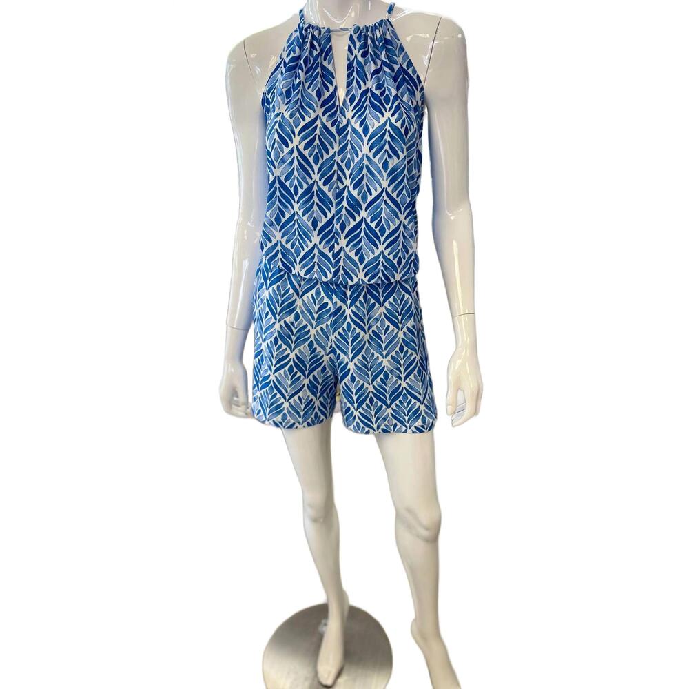 NEW JULIAN CHANG women's sleeveless romper in arrows